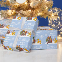 キツネ冬の赤ちゃんシャワー冷たいアウトサイドギフト