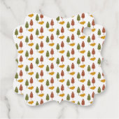 キツネ冬の雪片ベビーシャワーギフト フェイバータグ (裏面)