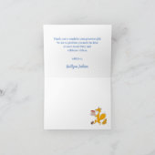 キツネ冬ベビーシャワーサンキューカード サンキューカード (内部)