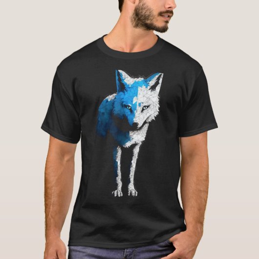 キツネ動物アートワークfox 2 tシャツ (正面)
