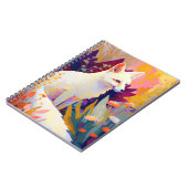 キツネ動物ポートレート絵を描野生生物アウトドアアート ノートブック (左側)