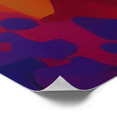 キツネ動物ポートレート絵を描野生生物アウトドアアート ポスター (角)