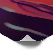 キツネ動物ポートレート絵を描野生生物アウトドアアート ポスター (角)