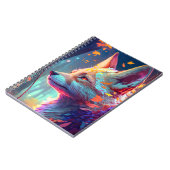 キツネ動物ポートレート絵画の暗いキャラクター精神 ノートブック (左側)