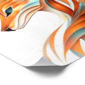 キツネ動物ポートレート自然絵画野生生物 ポスター (角)