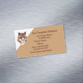 キツネ動物自然野生動物コンピュータソリューション マグネット名刺 (インサイチュ)