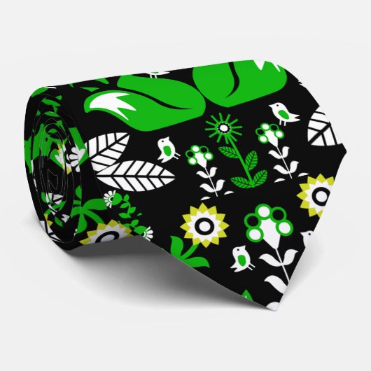 キツネ北欧スカンジナビアフォークアートテーブルクロス ネクタイ (ロール)