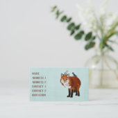 キツネ及びインディゴ鳥の名刺 名刺 (スタンド正面)