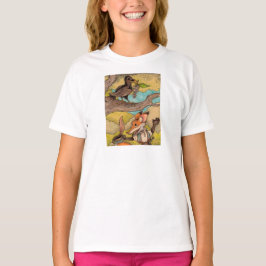 キツネ及びカラス Tシャツ