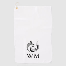 キツネ及びゴルフボールモノグラパーソナライズされたム ゴルフタオル