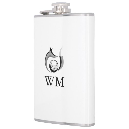 キツネ及びゴルフボールモノグラパーソナライズされたム フラスク (左)