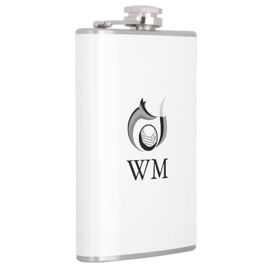 キツネ及びゴルフボールモノグラパーソナライズされたム フラスク (右)