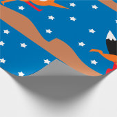 キツネ及び星包み紙 ラッピングペーパー