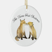 キツネ双子 セラミックオーナメント (右)