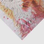 キツネ可愛い赤絵を描水彩画 薄葉紙 (詳細)