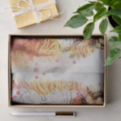 キツネ可愛い赤絵を描水彩画 薄葉紙 (ギフト)