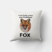 キツネ問題救済を解決できるおもしろいキツネ クッション (裏面)