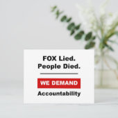 キツネ嘘。人々は死んだ。 ポストカード (スタンド正面)