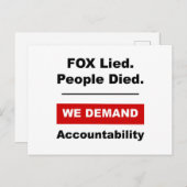 キツネ嘘。人々は死んだ。 ポストカード (正面/裏面)