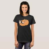 キツネ夢を見る動物自然環境赤キツネ Tシャツ (正面フル)