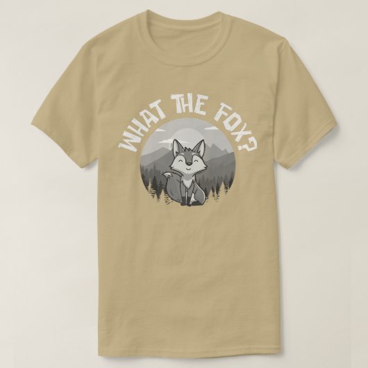 キツネ好おもしろいき獣男性へ女 Tシャツ (デザイン正面)