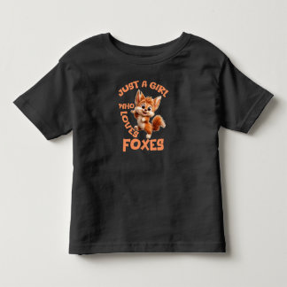 キツネ好き女子 トドラーTシャツ