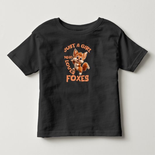 キツネ好き女子 トドラーTシャツ (正面)