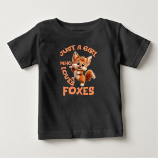 キツネ好き女子 ベビーTシャツ