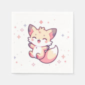 キツネ威厳のあるベビーシャワー スタンダードカクテルナプキン (正面)