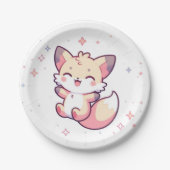 キツネ威厳のあるベビーシャワー ペーパープレート (正面)