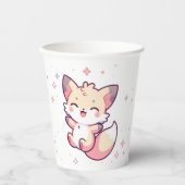キツネ威厳のあるベビーシャワー 紙コップ (正面)