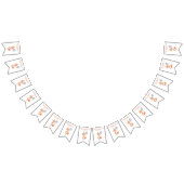 キツネ子供の誕生日パーティー バンティングフラッグ (全)