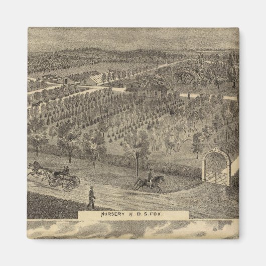 キツネ子供部屋，アーズ，果樹園 マグネット (正面)