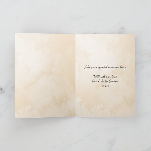 キツネ子猫のかわいいフローラシャワーサンキューカード サンキューカード (内部)