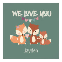 キツネ家族の特別な「愛してる」メッセージ