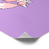 キツネ対キスをするハートオーバーヘッド ポスター (角)