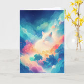 キツネ平和の楽園 カード (黄色い花)