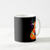 キツネ恋人スケッチ油絵のアートワークのキツネ コーヒーマグカップ (正面右)