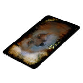 キツネ恋人ワイルドライフアートマグネット マグネット (左側)