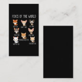 キツネ愛好者への世界贈り物のキツネ 名刺 (正面/裏面)