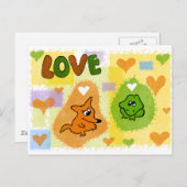 キツネ愛 ポストカード (正面/裏面)