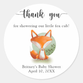キツネ感謝していcub ラウンドシール
