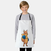 キツネ手袋を装着したボクサーとしてのボクシング エプロン (着用した状態)