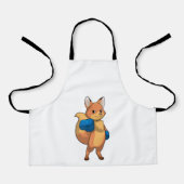 キツネ手袋を装着したボクサーとしてのボクシング エプロン (正面)