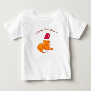 キツネ新年カスタムベビーTシャツ ベビーTシャツ
