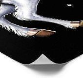 キツネ日本のキツネ乗馬さくらんぼ鹿 ポスター (角)