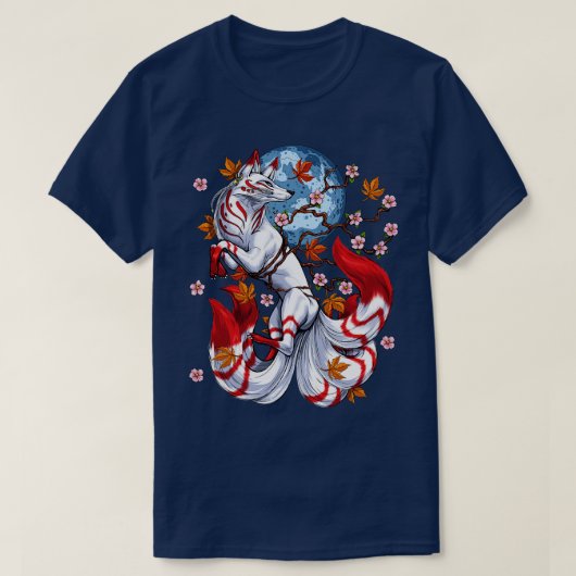 キツネ日本のキツネ Tシャツ (デザイン正面)