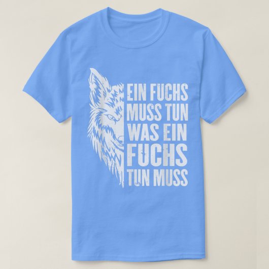 キツネ日本の北海道フォーカスの半分 Tシャツ (デザイン正面)