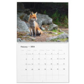 キツネ暦年 カレンダー (2月 2026)