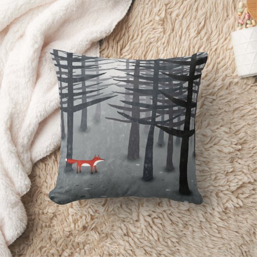 キツネ林 クッション (ブランケット)